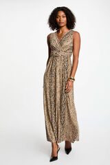 Morgan Vestido comprido reto estampado Multicolorido