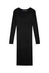 Vero Moda Vestido midi de malha manga Preto