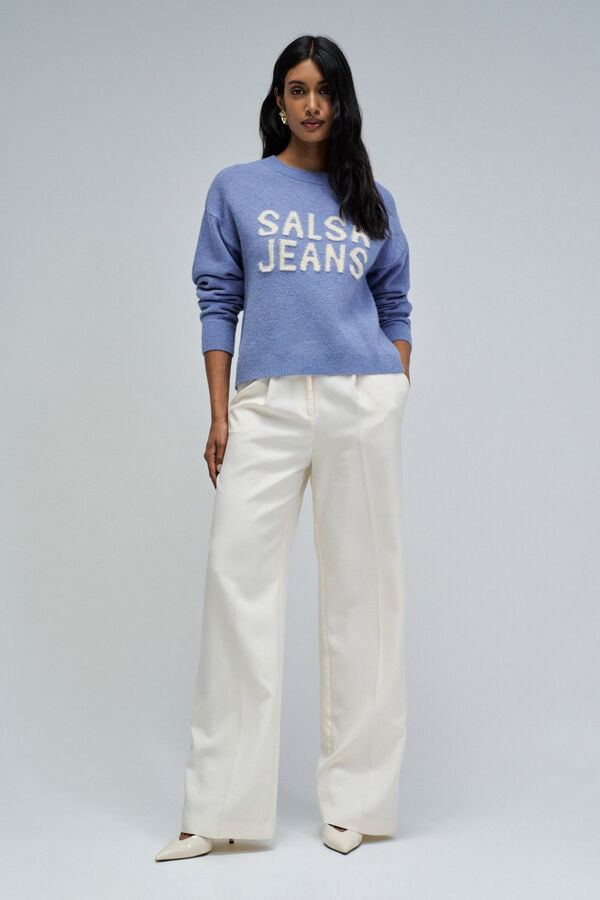 Salsa Jeans Jersey de punto con branding Azul oscuro
