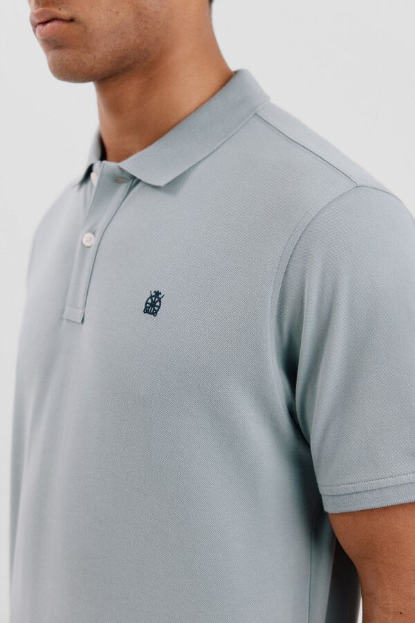 Cortefiel Basic piqué polo shirt Blue