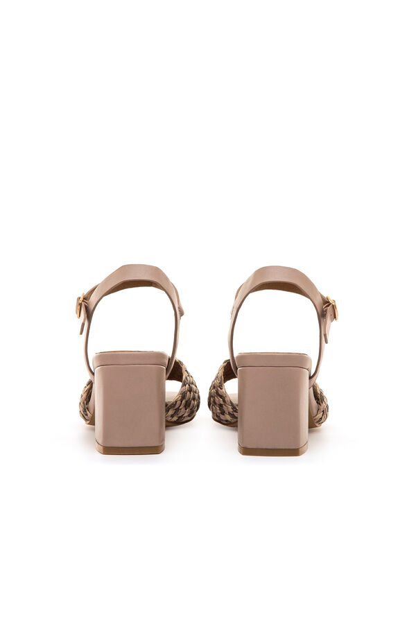 Maria Mare Woodit heeled sandal Beige