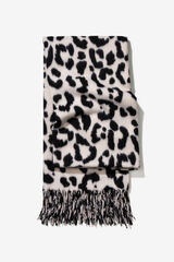 Vilanova Cachecol com estampado de leopardo Tostado