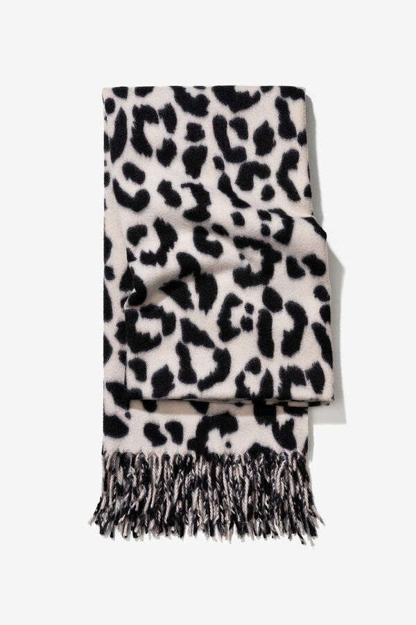 Vilanova Cachecol com estampado de leopardo Tostado