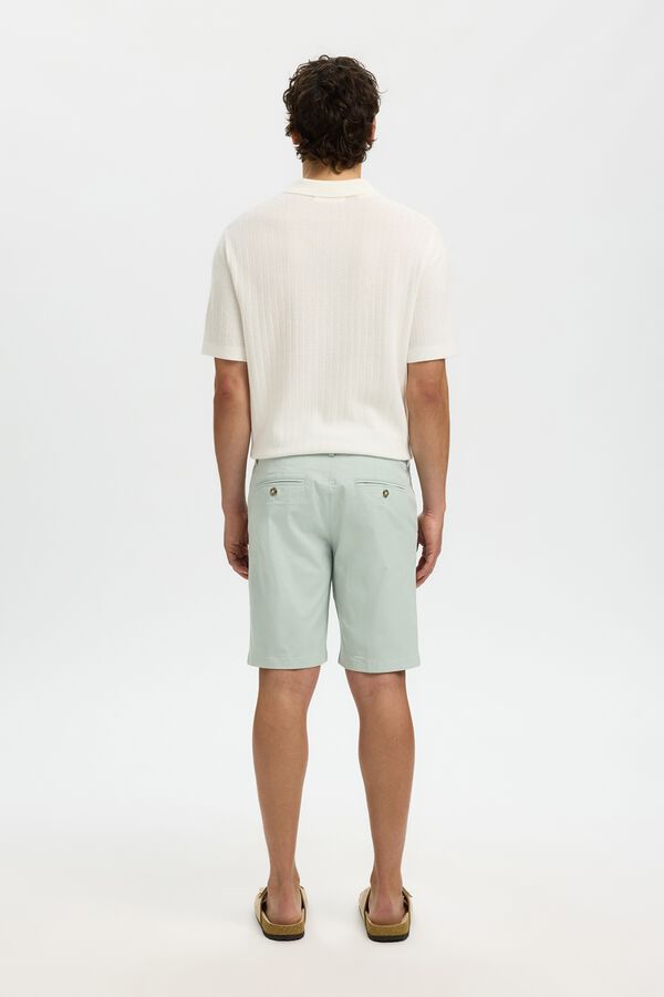 Selected Chino Bermuda shorts Kaki