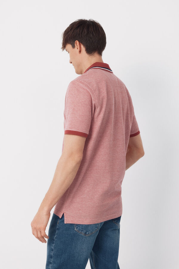 Cortefiel Oxford polo shirt Pink