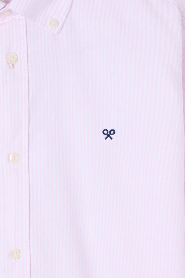 Silbon Camisa esportiva riscas Oxford Subiu