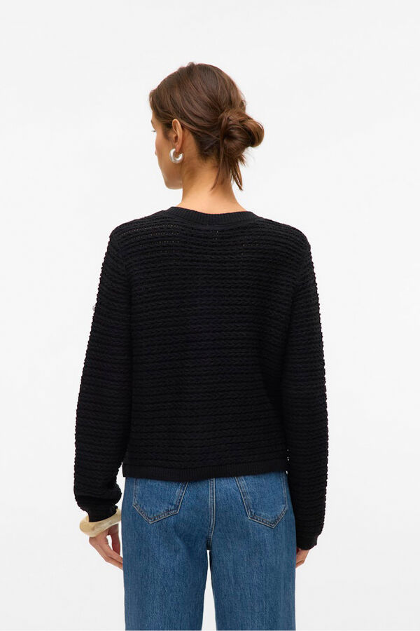 Vero Moda Cárdigan botones plateados Negro
