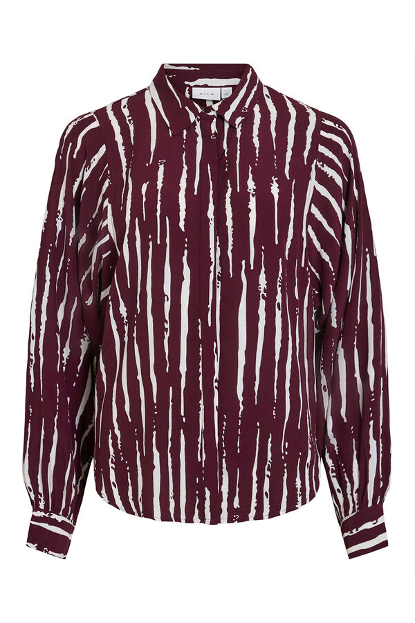 Vila Camisa de viscose estampada Roxo