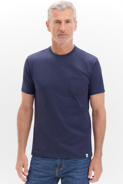Cortefiel Camiseta basica bolsillo Navy
