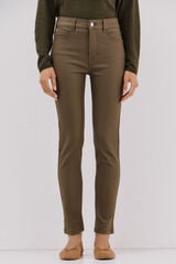 Cortefiel Sensational resin coated pants Green