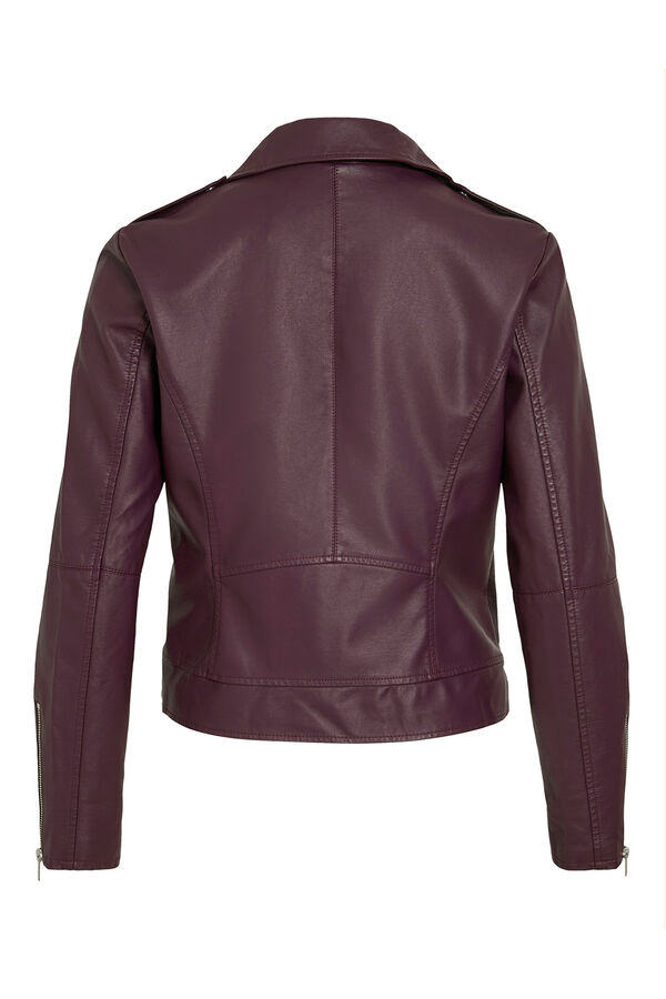 Vila Chaqueta biker polipiel Morado