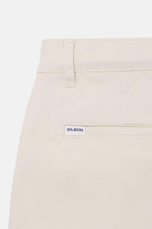 Silbon Cal&ccedil;as esportivas cal&ccedil;as chino Ecru