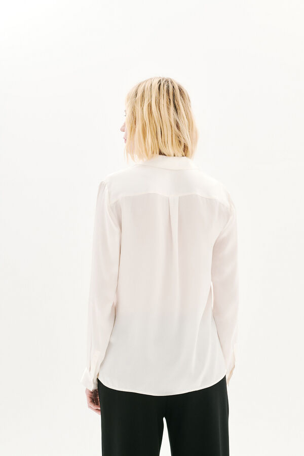 Caroll Camisa Jeanne B 100% seda Ecru