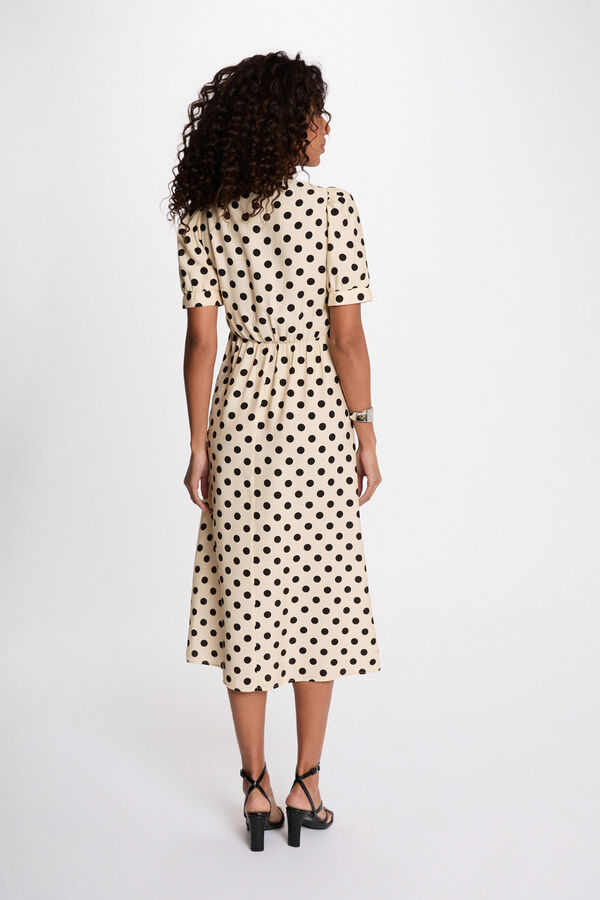 Morgan Vestido midi com mangas bufantes Multicolorido