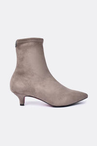 Cortefiel Lycra low heel ankle boot Grey