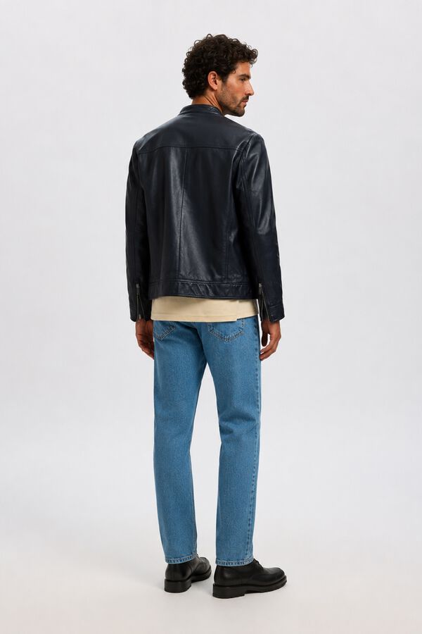 Selected Leather jacket Black