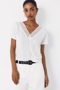 Cortefiel V t-shirt with trim