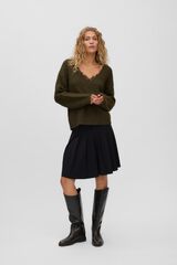 Vero Moda Camisola gola em bico com renda Verde