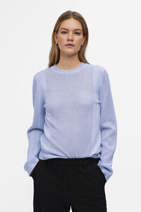 Cortefiel Jersey-knit jumper with round neck Blue