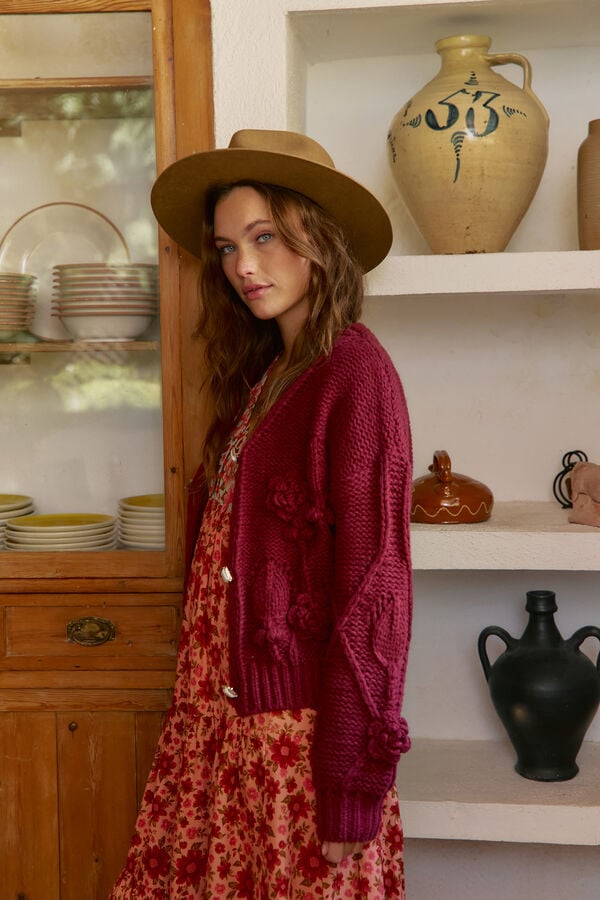 Jaase Casaco de malha de malha Granada