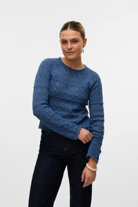 Vero Moda Camiseta de punto calado manga larga