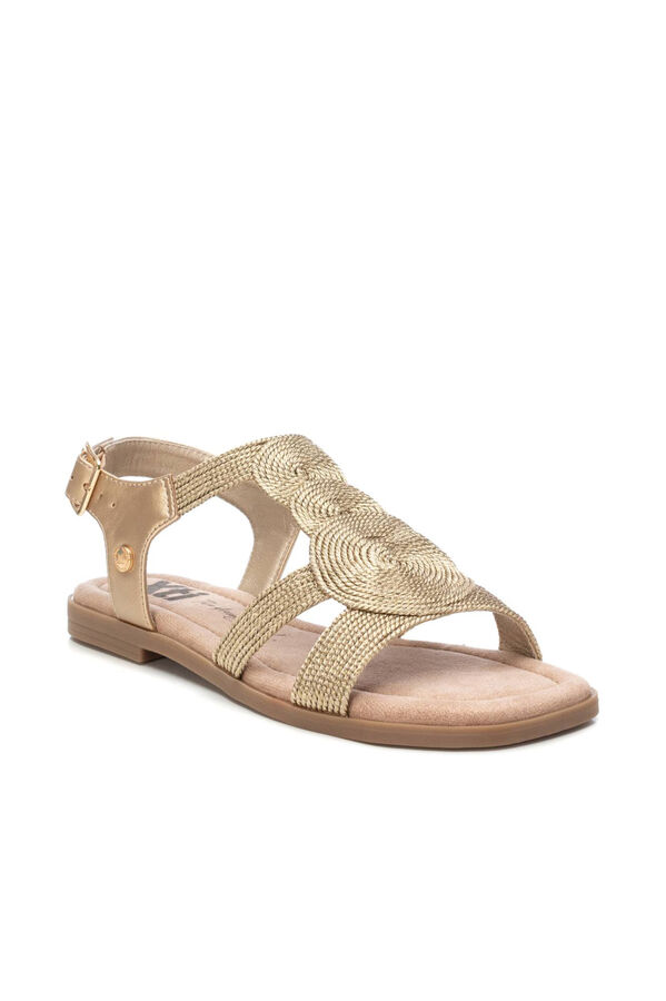 Cortefiel Textile sandal Gold