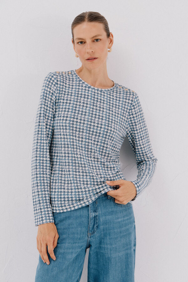 Cortefiel buttons box shirt Printed blue
