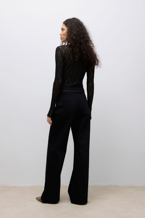 Vero Moda T-shirt de renda Preto
