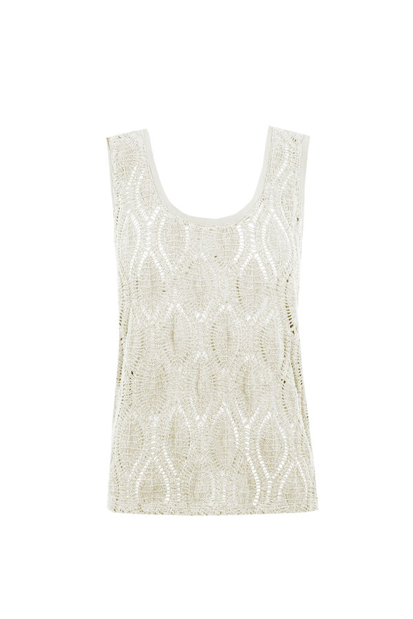 Slowlove Top tirantes crochet Ivory