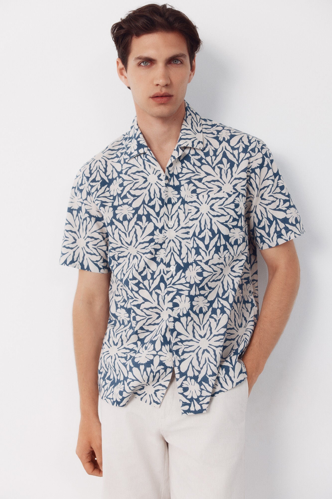 Cortefiel Printed short sleeve shirt