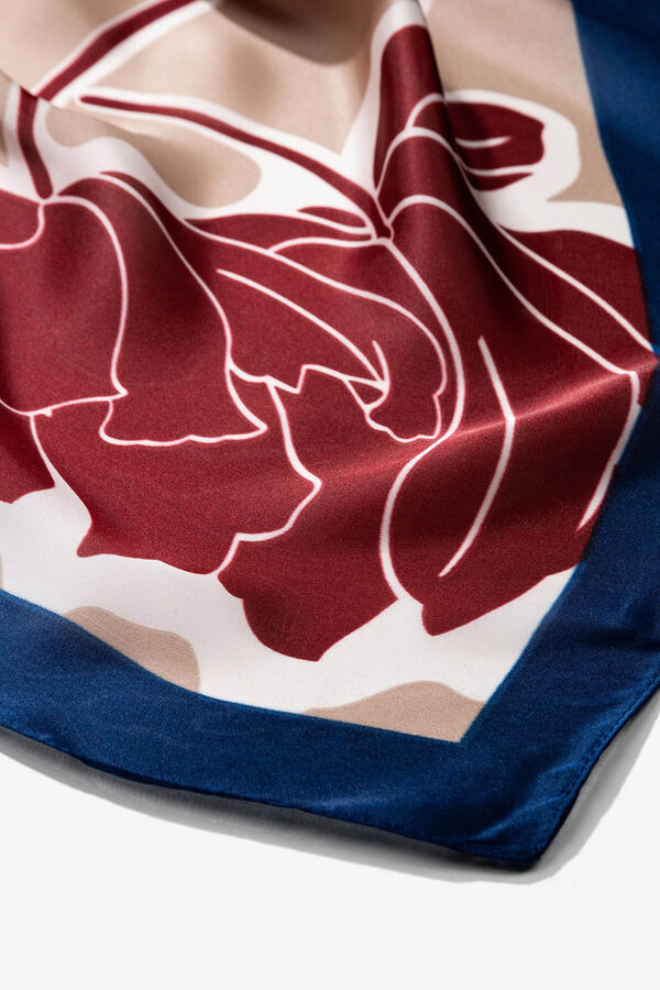Vilanova Len&ccedil;o de cetim com estampado floral Multicolorido