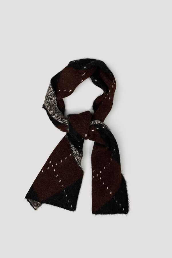 Cortefiel Diamond scarf Printed grey