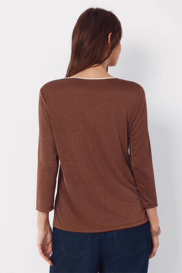 Cortefiel Top teardrop contrast Dark brown