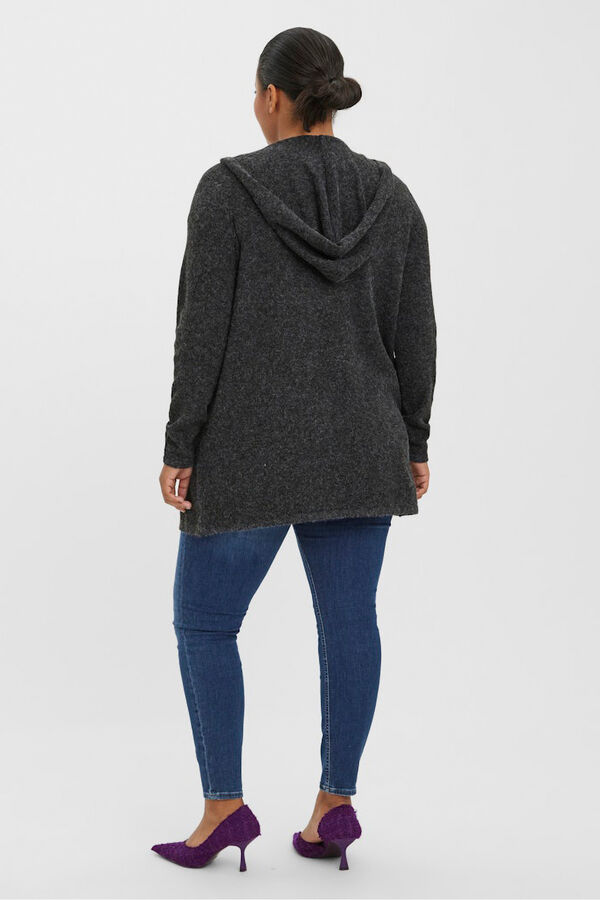 Vero Moda Curve Casaco de malha com capuz tamanho grande  Preto