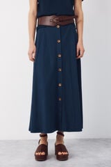 Cortefiel Midi circle skirt Navy