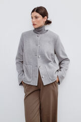 Cortefiel Short jacket with buttons Grey