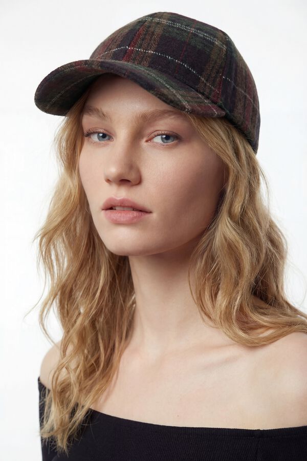 Vero Moda Gorra cuadros Morado