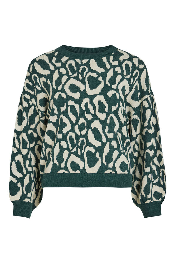 Vila Camisola de malha de viscose estampado Azul