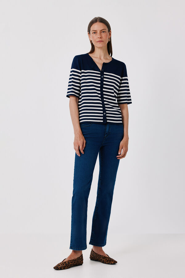 Cortefiel Short sleeve jacket Navy