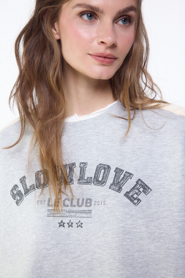 Slowlove Sudadera slowlove oversize Cinzento