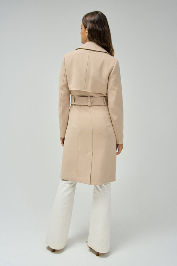 Salsa Jeans Single-breasted trench coat Beige