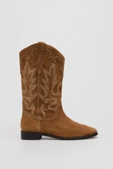 Cortefiel Split leather boot Camel