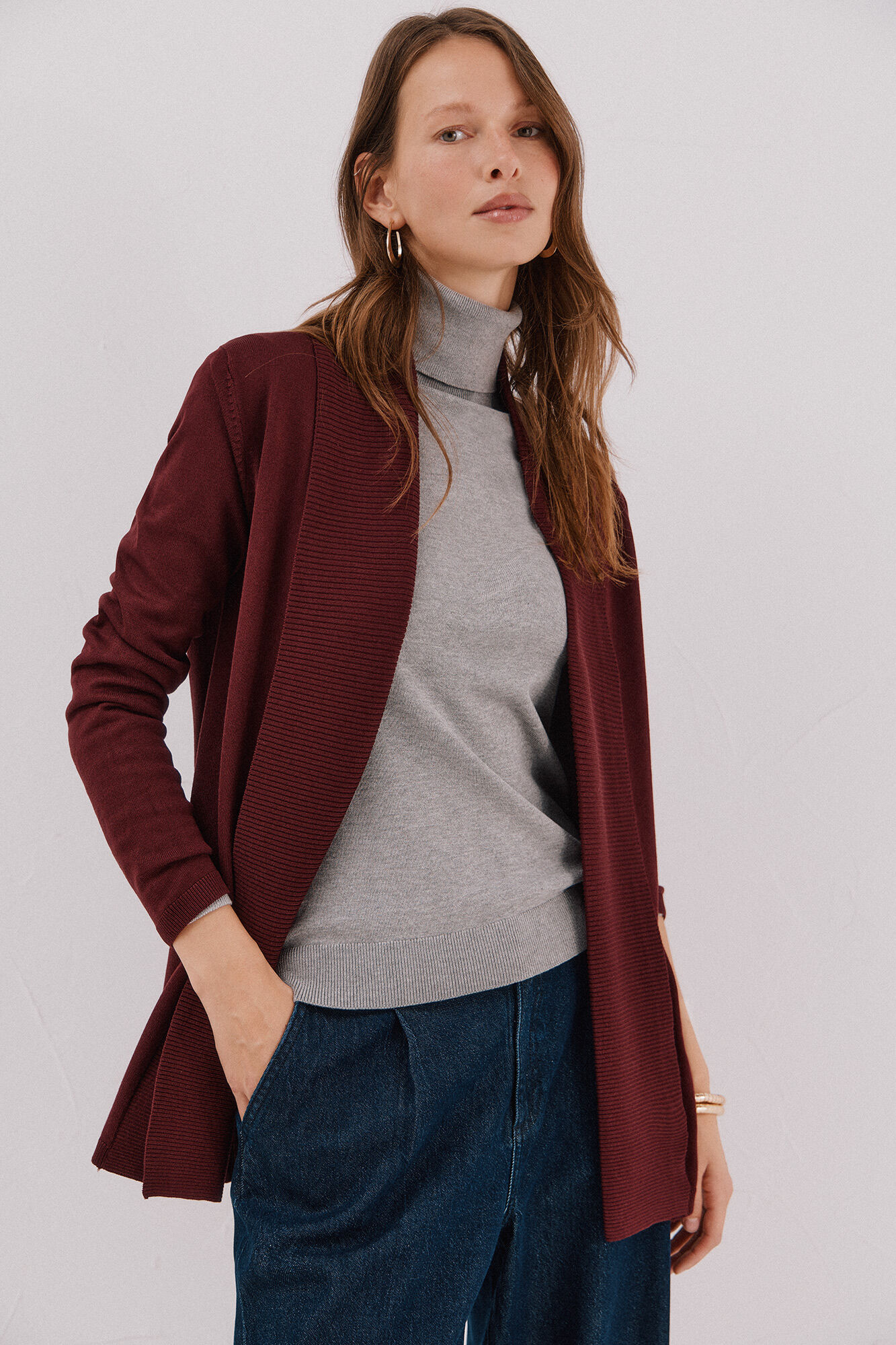 Cortefiel Casaco gola xaile