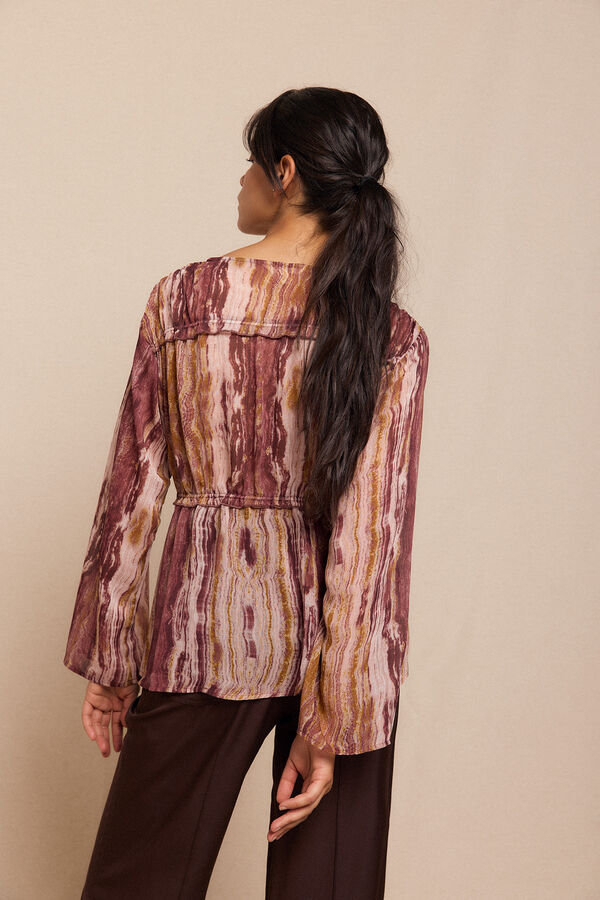 Slowlove Blusa assimétrica Multicolorido