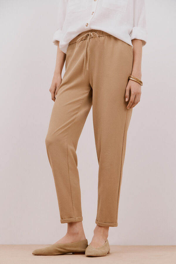 Cortefiel Very fluid pants Nude