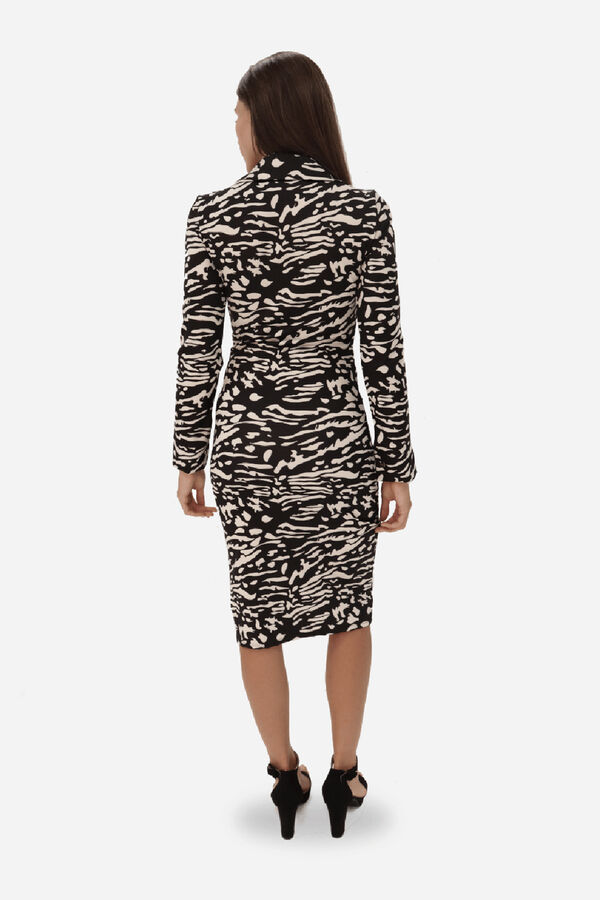 Cuplé Vestido de cintura alta Multicolorido