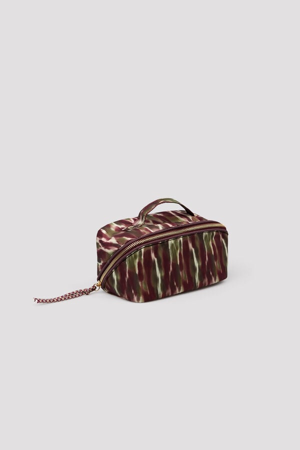 Cortefiel Printed maxi vanity case Printed brown