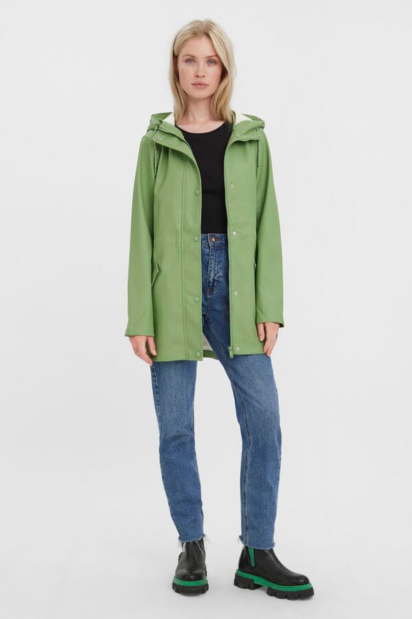 Vero Moda Chubasquero corto con capucha Verde