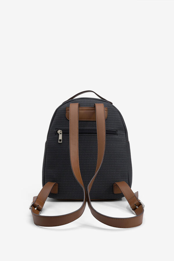 Cortefiel Textured backpack Blue