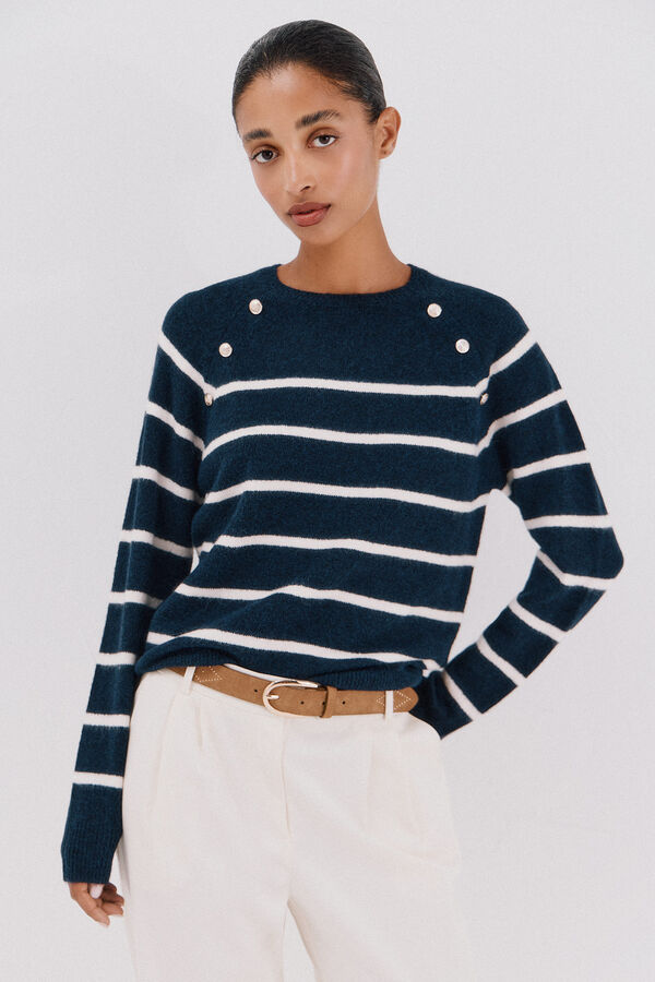 Cortefiel Soft feel jumper Navy